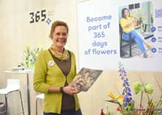 Edith van der Salm of 365 Flowers, a free promotional magazine for florists .